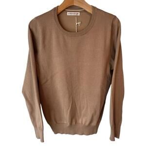 JJ Perfection Sweater Womens Medium V Neck Beige